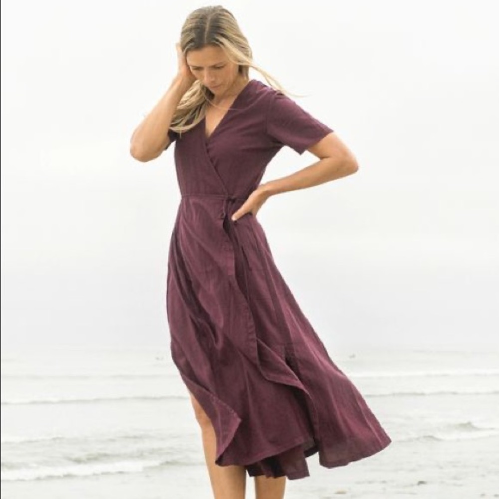 NWT Outerknown Ritual Wrap Dress in Old Vine